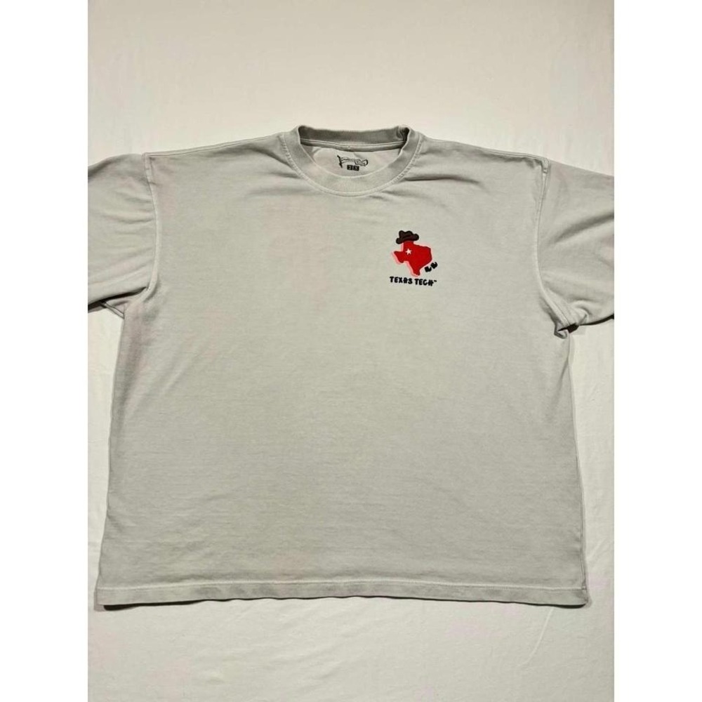 Student Body Co-Op Texas Tech T-Shirt Gray Mens 3XL Graphic Tee Boxy Fit